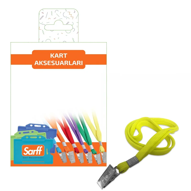SARFF METAL KLİPSLİ SARI ASKI İPİ BLİSTER - 10ADET