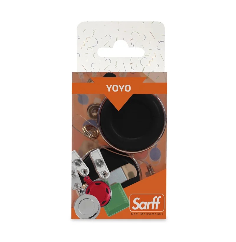 SARFF YUVARLAK KANCALI LÜX SİYAH YOYO BLİSTER - 2ADET