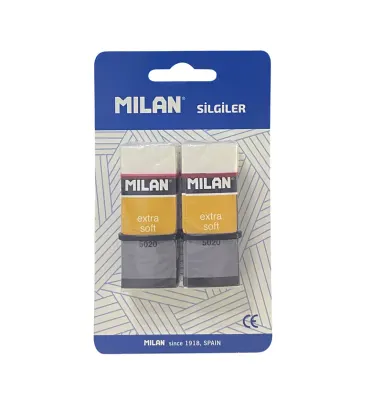 MILAN NATA 5020 EXTRA YUMUŞAK SANATSAL SİLGİ BLİSTER - 2Lİ