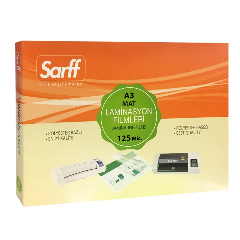 SARFF 125MIC MAT LAMİNASYON FİLMLERİ - A3(426X303MM) - 100ADET