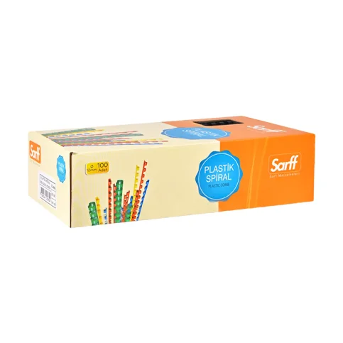SARFF 12MM KIRMIZI PLASTİK SPİRAL KUTU - 100ADET
