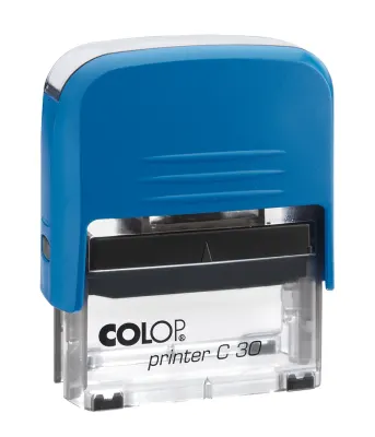COLOP PRINTER C30 MAVİ KASA SİYAH KEÇE - 18X47MM