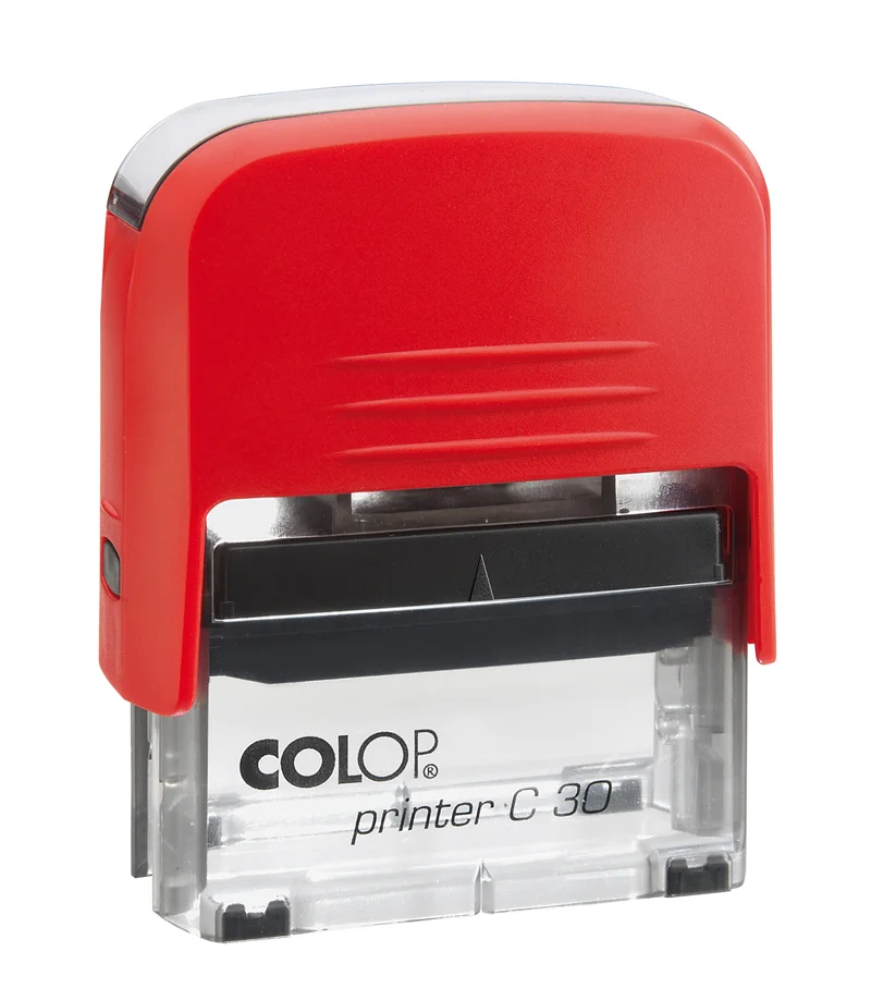 COLOP PRINTER C30 KIRMIZI KASA SİYAH KEÇE - 18X47MM