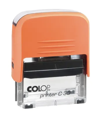 COLOP PRINTER C30 TURUNCU KASA SİYAH KEÇE - 18X47MM