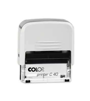COLOP PRINTER C40 BEYAZ KASA SİYAH KEÇE - 23X59MM