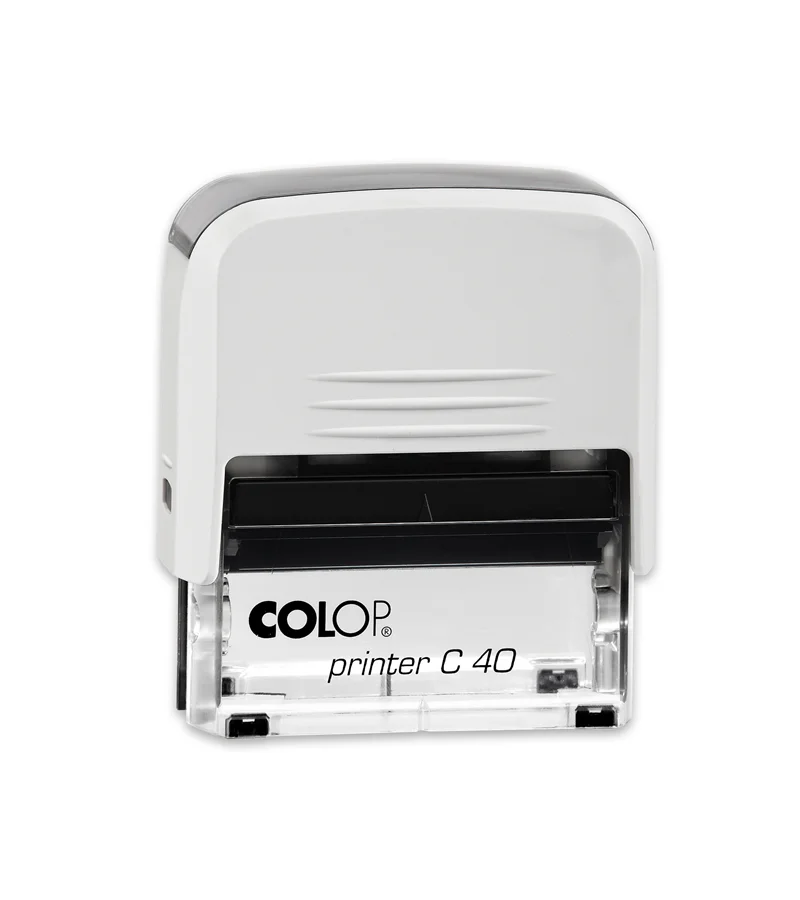 COLOP PRINTER C40 BEYAZ KASA SİYAH KEÇE - 23X59MM