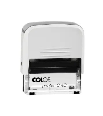 COLOP PRINTER C40 BEYAZ KASA MAVİ KEÇE - 23X59MM