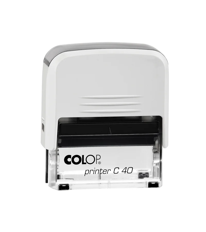 COLOP PRINTER C40 BEYAZ KASA MAVİ KEÇE - 23X59MM