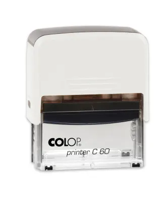 COLOP PRINTER C60 BEYAZ KASA SİYAH KEÇE - 37X76MM