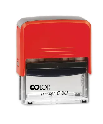 COLOP PRINTER C60 KIRMIZI KASA SİYAH KEÇE - 37X76MM