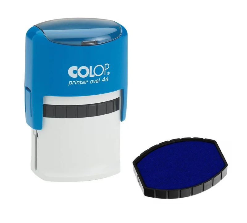 COLOP PRINTER OVAL 44 MAVİ KASA MAVİ KEÇE - 28X44MM