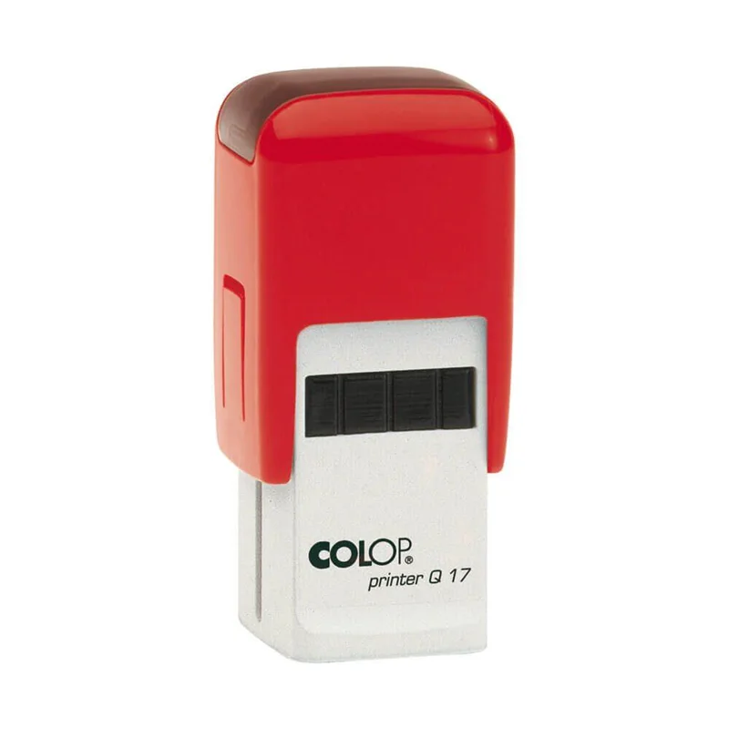 COLOP Q17 KARE KIRMIZI KASA SİYAH KEÇE - 17X17MM