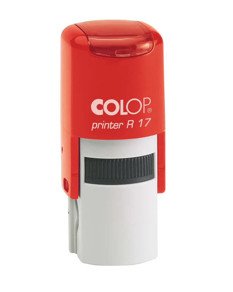 COLOP R17 YUVARLAK KIRMIZI KASA SİYAH KEÇE - 17MM