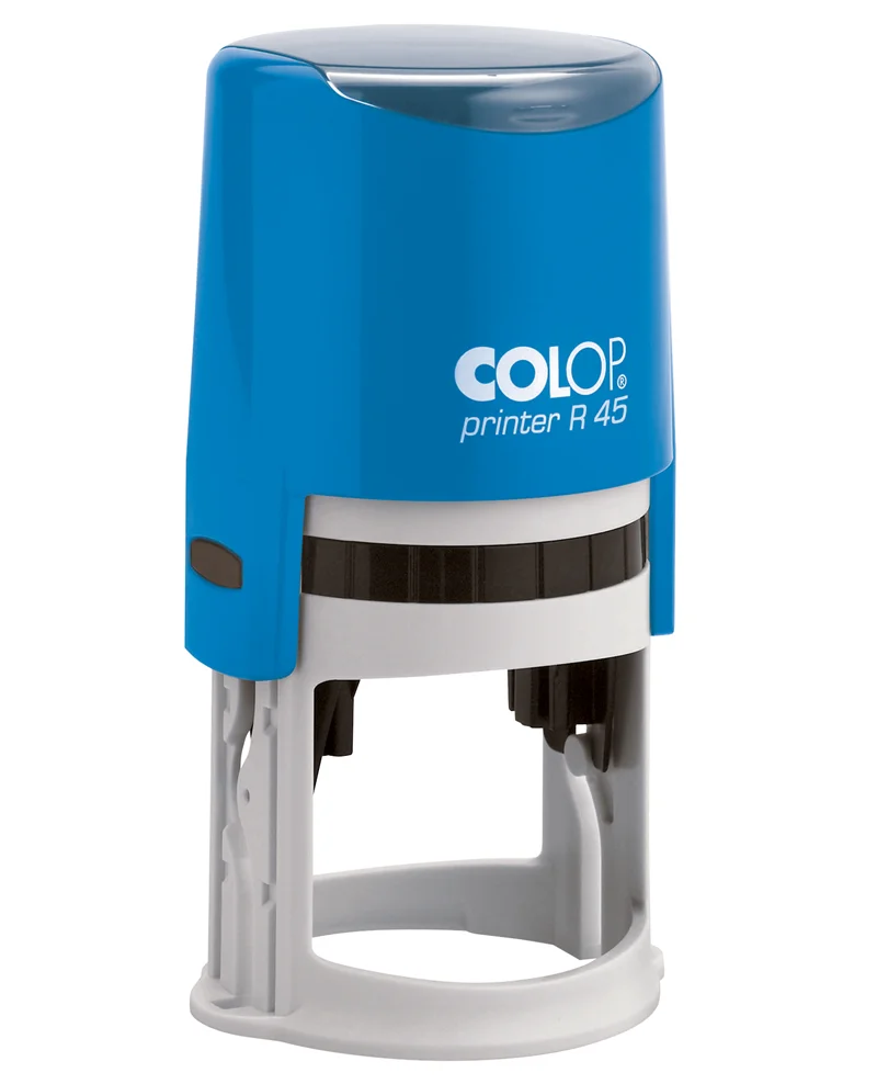 COLOP R45 YUVARLAK MAVİ KASA MAVİ KEÇE - 45MM
