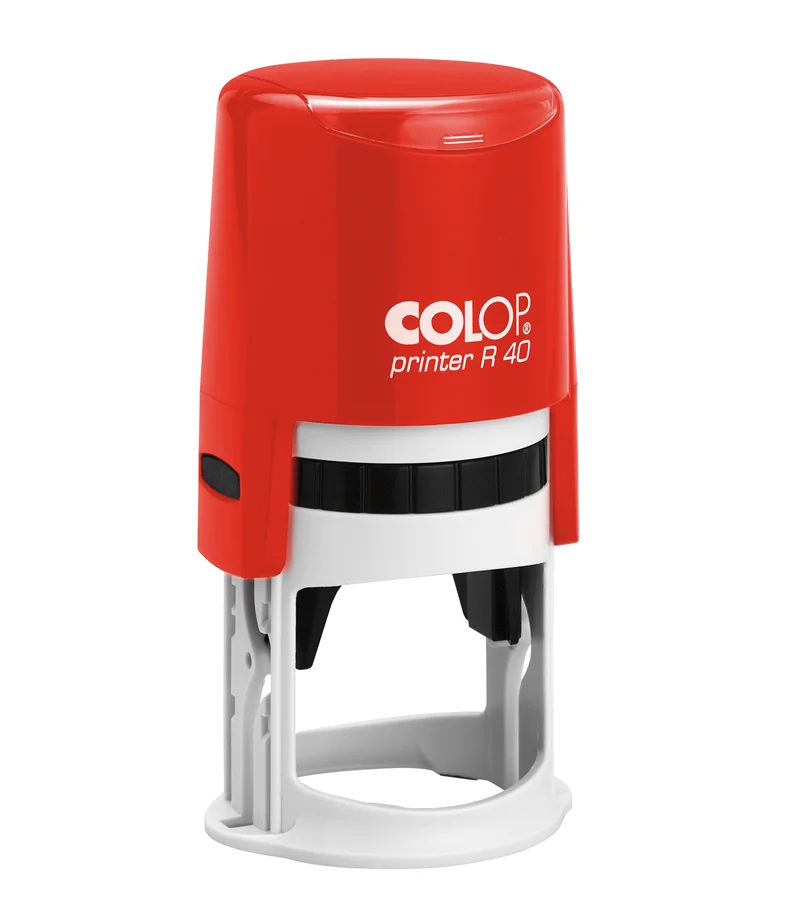 COLOP R40 YUVARLAK KIRMIZI KASA SİYAH KEÇE - 40MM
