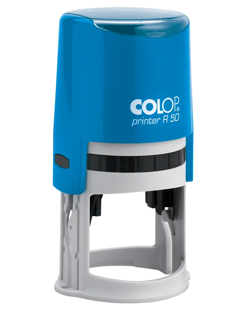 COLOP R50 YUVARLAK MAVİ KASA SİYAH KEÇE - 50MM