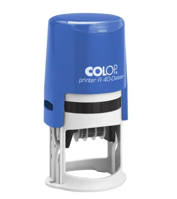 COLOP R40 TARİH KAŞE(EN) MAVİ KASA MAVİ/KIRMIZI KEÇE - 40MM