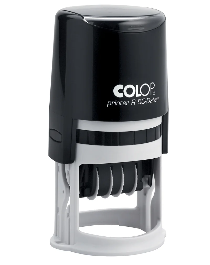 COLOP R50 TARİH KAŞE(TR) SİYAH KASA MAVİ/KIRMIZI KEÇE - 50MM