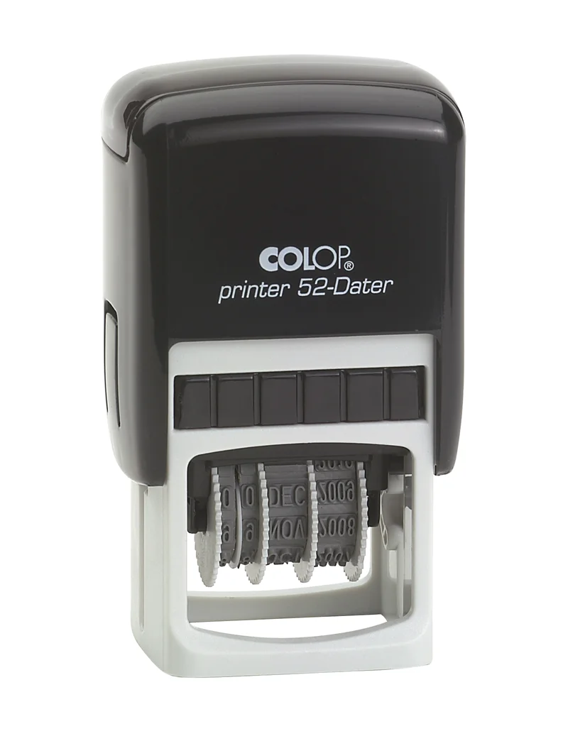COLOP PRINTER 52 TARİH KAŞE(TR) SİYAH KASA MAVİ KEÇE - 20X30MM