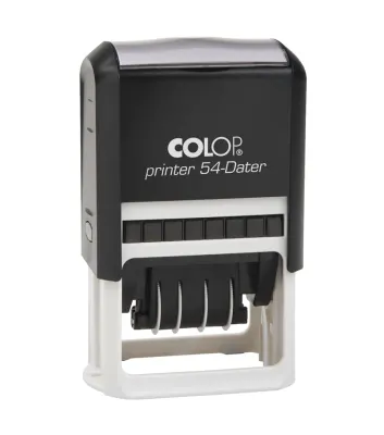 COLOP PRINTER 54 TARİH KAŞE(TR) SİYAH KASA MAVİ-KIRMIZI KEÇE - 40X50MM