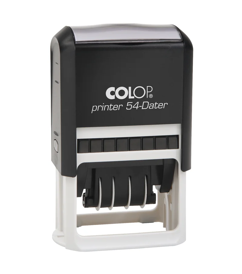 COLOP PRINTER 54 TARİH KAŞE(TR) SİYAH KASA MAVİ-KIRMIZI KEÇE - 40X50MM