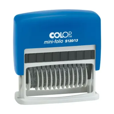 COLOP S120/13 TARİH KAŞE(TR) MAVİ KASA SİYAH KEÇE - 4X42MM