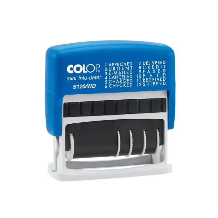 COLOP S120/WD HAZIR TARİH KAŞE(TR) MAVİ KASA MAVİ KEÇE - 4X42MM