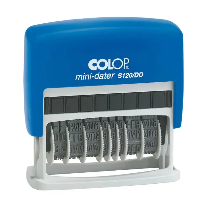 COLOP S120/DD ÇİFT TARİH KAŞE(TR) SİYAH KASA SİYAH KEÇE - 4X46MM