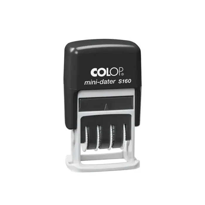 COLOP S160 MİNİ TARİH KAŞE(TR) SİYAH KASA MAVİ KEÇE TÜRKÇE - 12X25MM