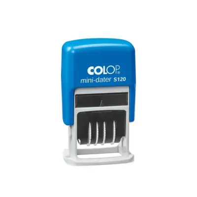 COLOP S120/SD TARİH KAŞE MAVİ KASA MAVİ KEÇE - 8X45MM