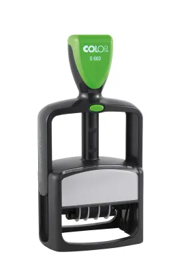 COLOP S 660 GREEN LINE TARİH KAŞE(ENG) MAVİ KEÇE