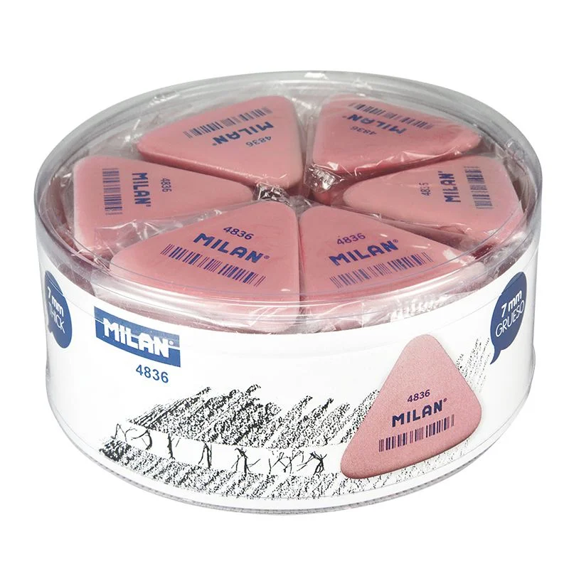 MILAN PNM4836 ESNEK SENTETİK ÜÇGEN SİLGİ - PEMBE - 36ADET