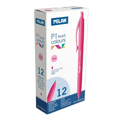 MILAN 176553212 P1 TOUCH PEMBE TÜKENMEZ KALEM - 12ADET