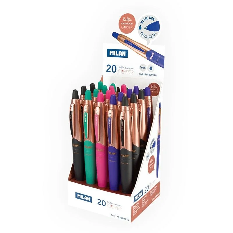 MILAN 1765809120 COPPER MAVİ TÜKENMEZ KALEM - 20ADET