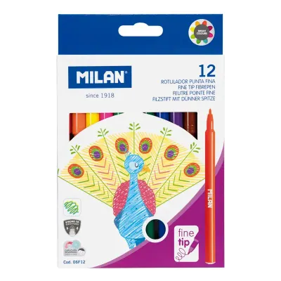 MILAN 06F12 FINE KEÇELİ KALEM (2MM UÇ) - 12'Lİ