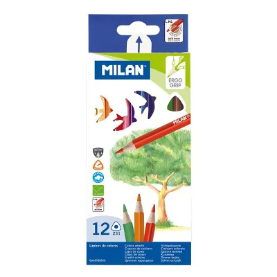 MILAN 0728312 ÜÇGEN KURU BOYA (2,9MM UÇ) - 12'Lİ