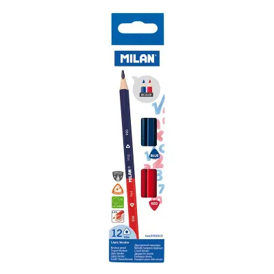 MILAN 702312 ÇİFT UÇLU KURU BOYA KALEMİ (2.9MM UÇ) -12'Lİ