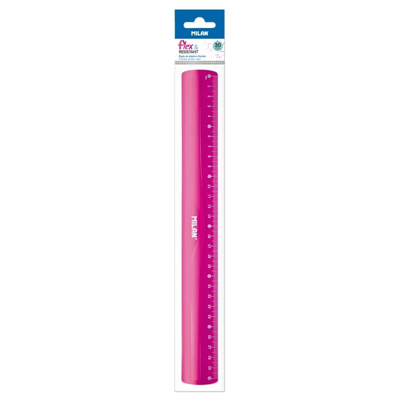 MILAN 353801P ACID PEMBE YUMUŞAK CETVEL 30CM