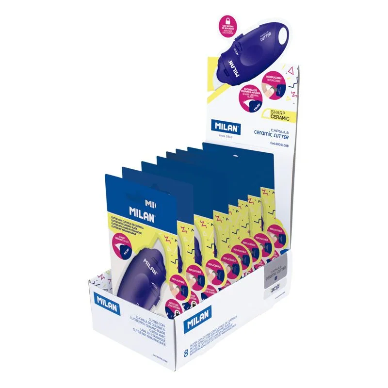 MILAN 6005108B SERAMİK KESİCİ MAKET BIÇAĞI - 8'Lİ