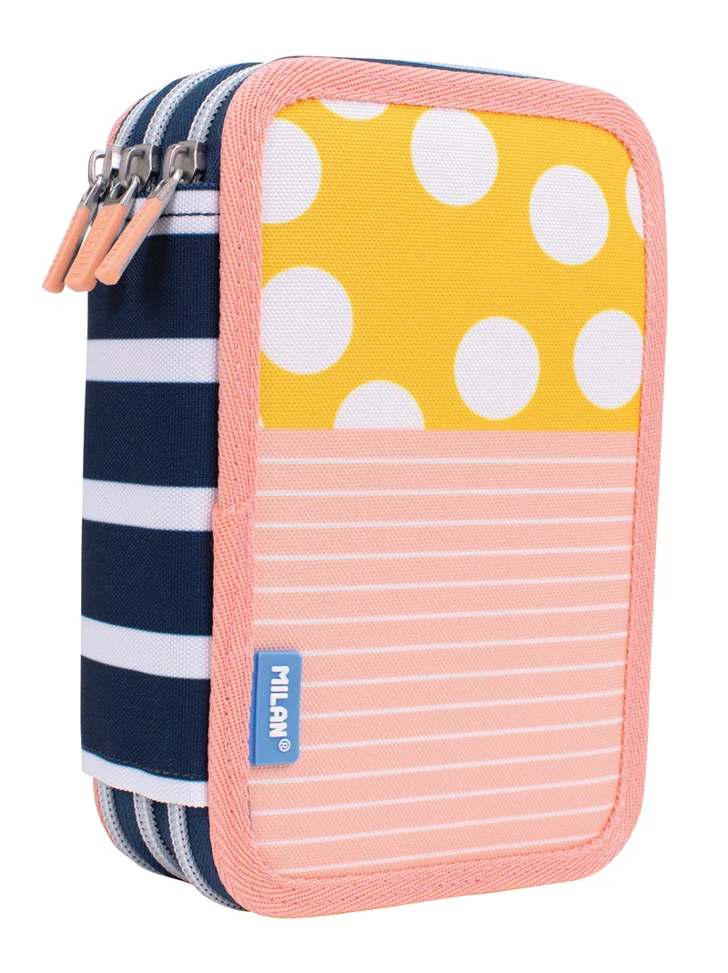 MILAN 081364SM2 SWIMS SARI-PEMBE 3 CEPLİ SETLİ KALEM ÇANTASI