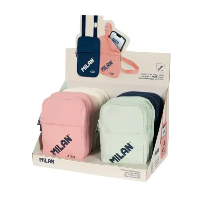 MILAN 62103SNCD12 1918 ÇAPRAZ ASKILI MINI ÇANTA KARIŞIK RENKLER - 12ADET