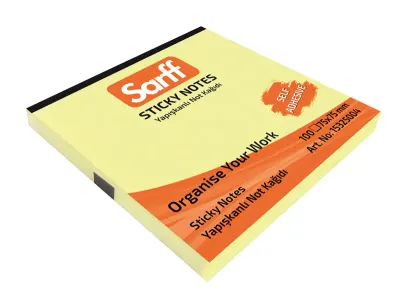 SARFF 75X75MM SARI YAPIŞKANLI NOT KAĞIDI - 100YP