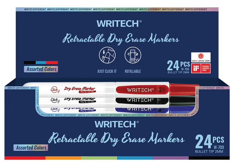 WRITECH W-709 BASMALI TAHTA KALEMİ - 24'LÜ SET