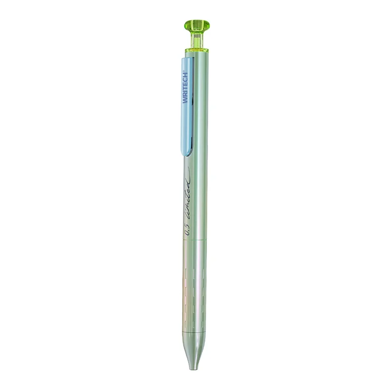 WRITECH W-0156A1 METAL UP YEŞİL GÖVDE 0,7MM MAVİ JEL KALEM - 6'LI KUTU