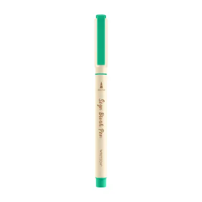 WRITECH W-827 FIRÇA TİP KEÇELİ KALEM YEŞİM YEŞİLİ - 12'Lİ KUTU