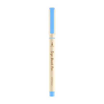 WRITECH W-827 FIRÇA TİP KEÇELİ KALEM MENEKŞE MAVİ - 12'Lİ KUTU