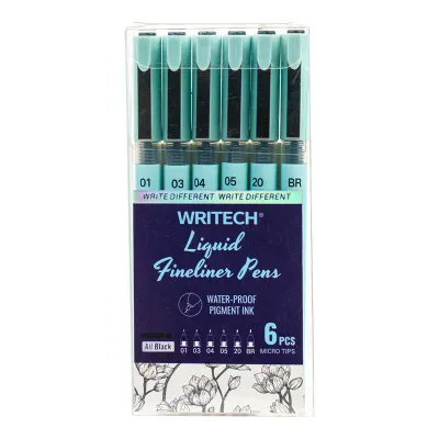 WRITECH W-704 LIQUID FINELINER KALEM - 6'LI