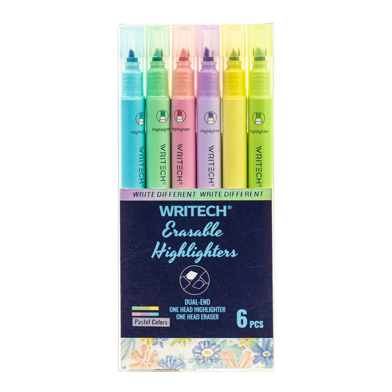 WRITECH W-822 SİLİNEBİLİR FOSFORLU KALEM PASTEL - 6'LI SET