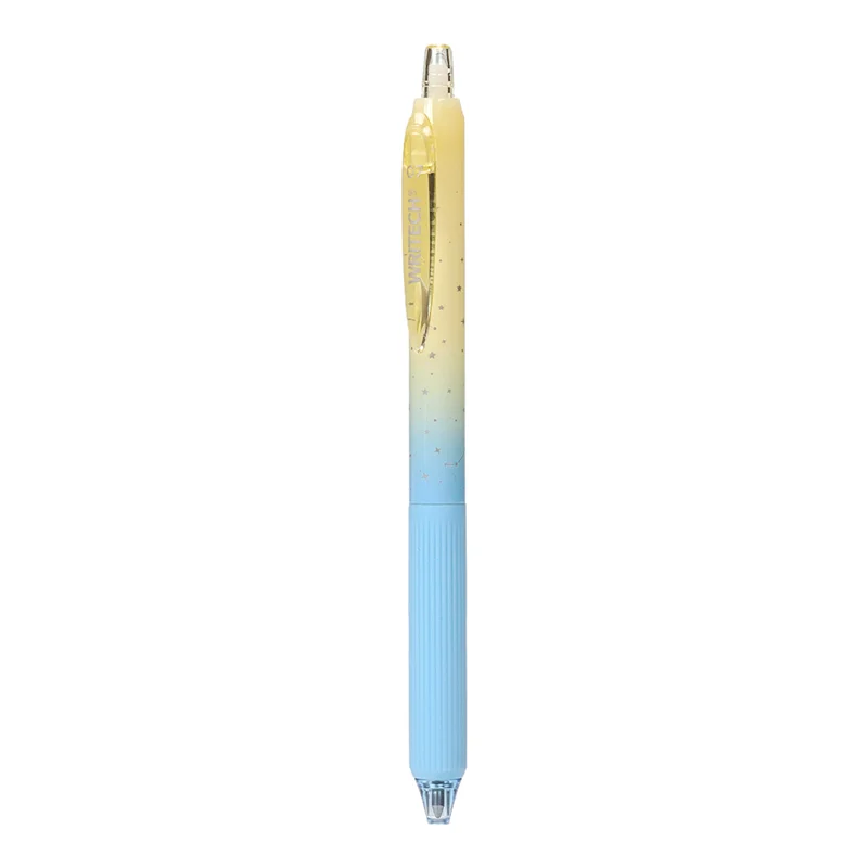 WRITECH W-0163 SOFT GRIP NEBULA JEL KALEM SARI/MAVİ - 12'Lİ KUTU
