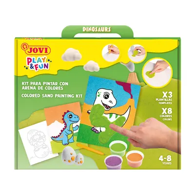 JOVI 2106 PLAY&amp;FUN DINOSAURS KUM BOYA KİTİ